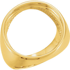 10K Yellow Coin Ring Mounting