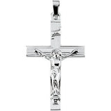 14K Yellow & White 45x29mm Crucifix Pendant