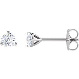 14K White 1-5 CTW Diamond Friction Post Stud Earrings