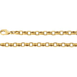 14K Yellow 4.75mm Flat Cable 18" Chain