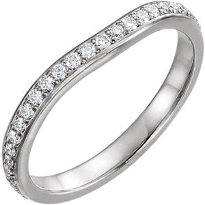 14K White 3-8 CTW Diamond Eternity Band