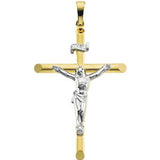 Two-Tone Crucifix Pendant