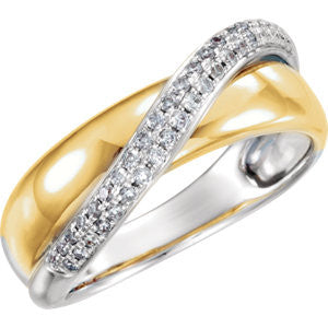 14K Yellow & White  1-5 CTW Diamond Ring