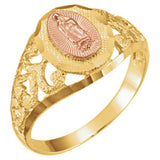 Two-Tone Our Lady of Guadalupe Ring