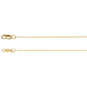 14K Yellow .75mm Rope 7" Chain