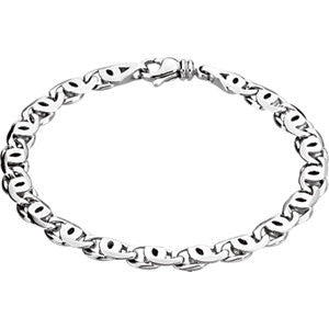 Platinum 7mm Men's Link 8" Bracelet