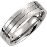 Titanium 6mm Grooved Band Size 13