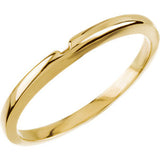 14K Yellow #1 Band Un-Notched