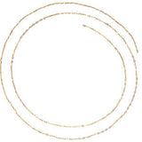 14K White .50mm Solid Cable 16" Chain