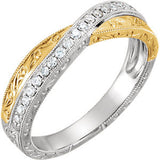 14K Yellow & White 1/5 CTW Diamond Anniversary Band