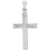 14K Yellow 18x12mm Cross Pendant