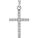 14K Yellow .50 CTW Diamond Cross Pendant