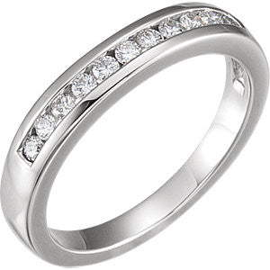 14K White 1-5 CTW Diamond Band to 5.75mm Engagement Ring