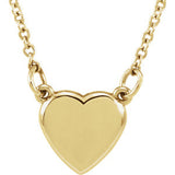 14K Rose Heart 18" Necklace