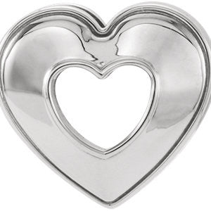 Continuum Sterling Silver 14x14mm Heart Pendant Slide