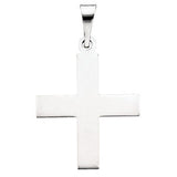 14K White 15.5x14mm Greek Cross Pendant