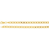 14K Yellow 3.5mm Solid Anchor 7" Chain