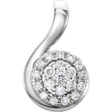 14K Yellow & White 1/10 CTW Diamond Pendant