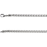 Sterling Silver 4.5mm Solid Wheat Chain 7" Chain