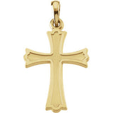 14K Yellow 22x16mm Cross Pendant