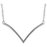 14K Yellow "V" 16-18" Necklace