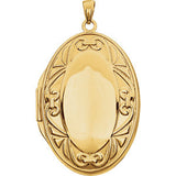 14K Yellow Oval Locket