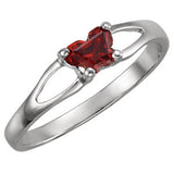 Sterling Silver Bfly® July CZ Birthstone Ring