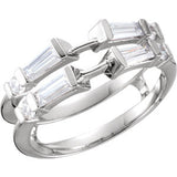 14K White 1/3 CTW Diamond Ring Guard