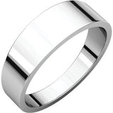 Platinum 3mm Flat Tapered Band