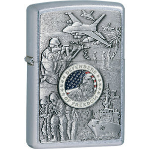 Zippo® Joined Forces Emblem Street Chrome&trade; Lighter