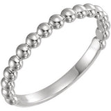 Sterling Silver Stackable Metal Fashion Ring