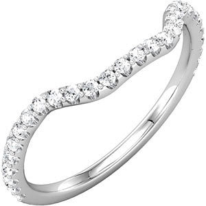 14K White 1-3 CTW Diamond Band