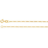 14K Yellow 1.5mm Solid Figaro 7" Chain