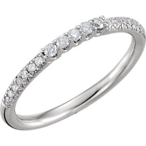 14K White 1-6 CTW Diamond Anniversary Band