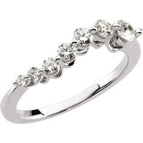 14K White 1-2 CTW Journey Diamond Ring