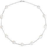 14K Yellow Freshwater Cultured Pearl 18" Necklace