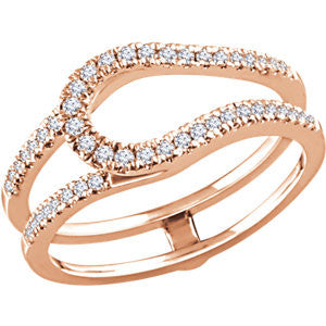 14K White 1/3 CTW Diamond Ring Guard