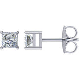 14K White 1/4CTW Diamond Earrings