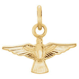 14K Yellow 8x11mm Dove Pendant