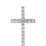 14K Yellow 1/2 CTW Petite Diamond Cross Pendant