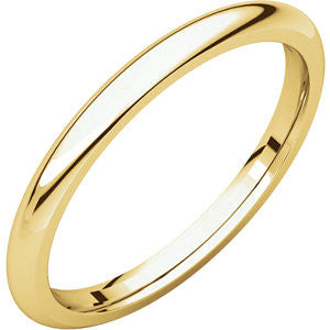 14K Yellow 2mm Comfort Fit Band