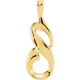 14K Yellow Freeform Pendant