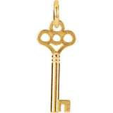 14K White Key Charm with Jump Ring