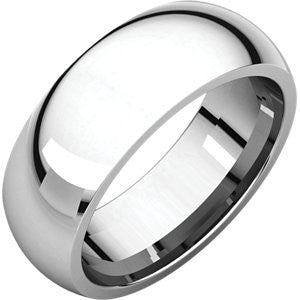 14K White 7mm Comfort Fit Band