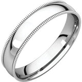 Sterling Silver 8mm Light Comfort Fit Milgrain Band