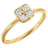 14K Yellow 1/4 CTW Diamond Stackable Ring