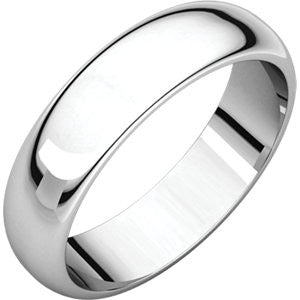 10K White 5mm Half Round Band