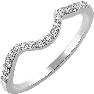 14K White 1-5 CTW Diamond Band