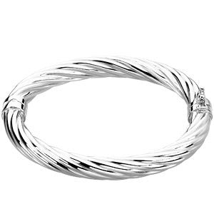 Sterling Silver Hinged Bangle 7" Bracelet