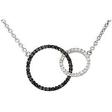 14K White 1-3 CTW Diamond Circle 18" Necklace